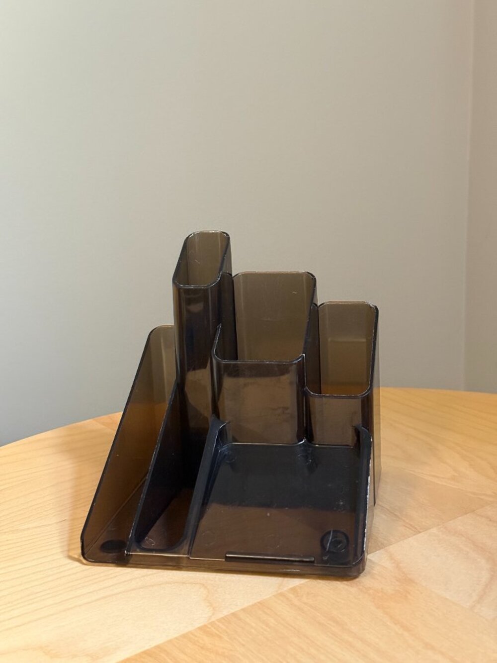 Smoky Acrylic c1985 Newell Office Notepad Stationary Tabletop Organizer MCM